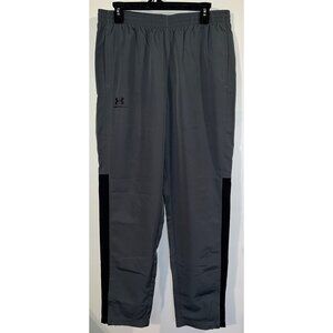 Under Armour Woven Mesh Mens Large Gray Utility Athletic Track Pants